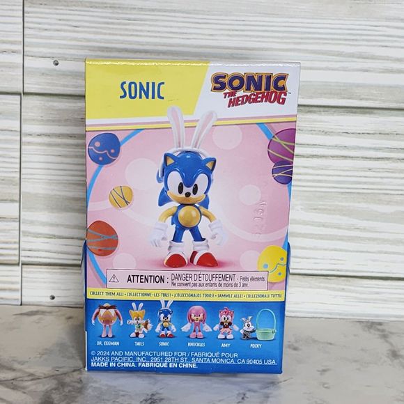 Sonic The Hedgehog 2.5" Easter Figures Sonic Tails Knuckles Rose Pocky Dr Eggman - Picture 3 of 13